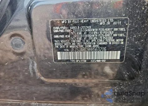 2017 Subaru Forester 2.5I Limited z USA, uszkodzony, nr VIN JF2SJARC9HH563216